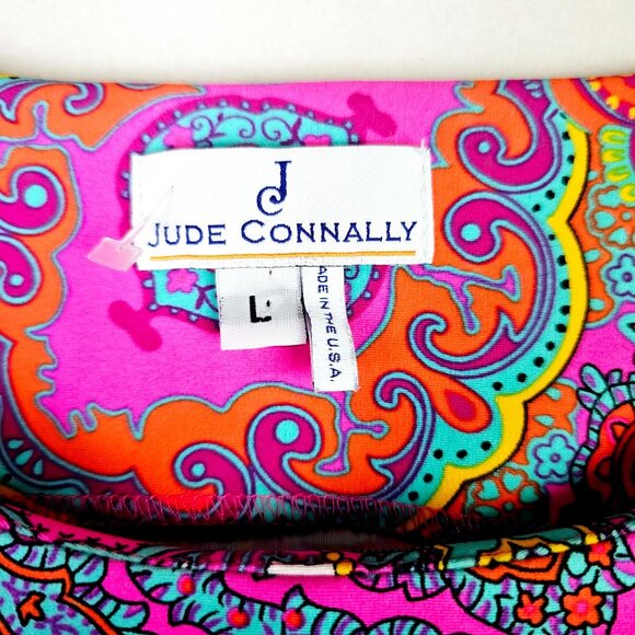 Jude Connally Beth Captiva Paisley Shift Dress, Made in the USA, NWOT, Sz L - Picture 9 of 10